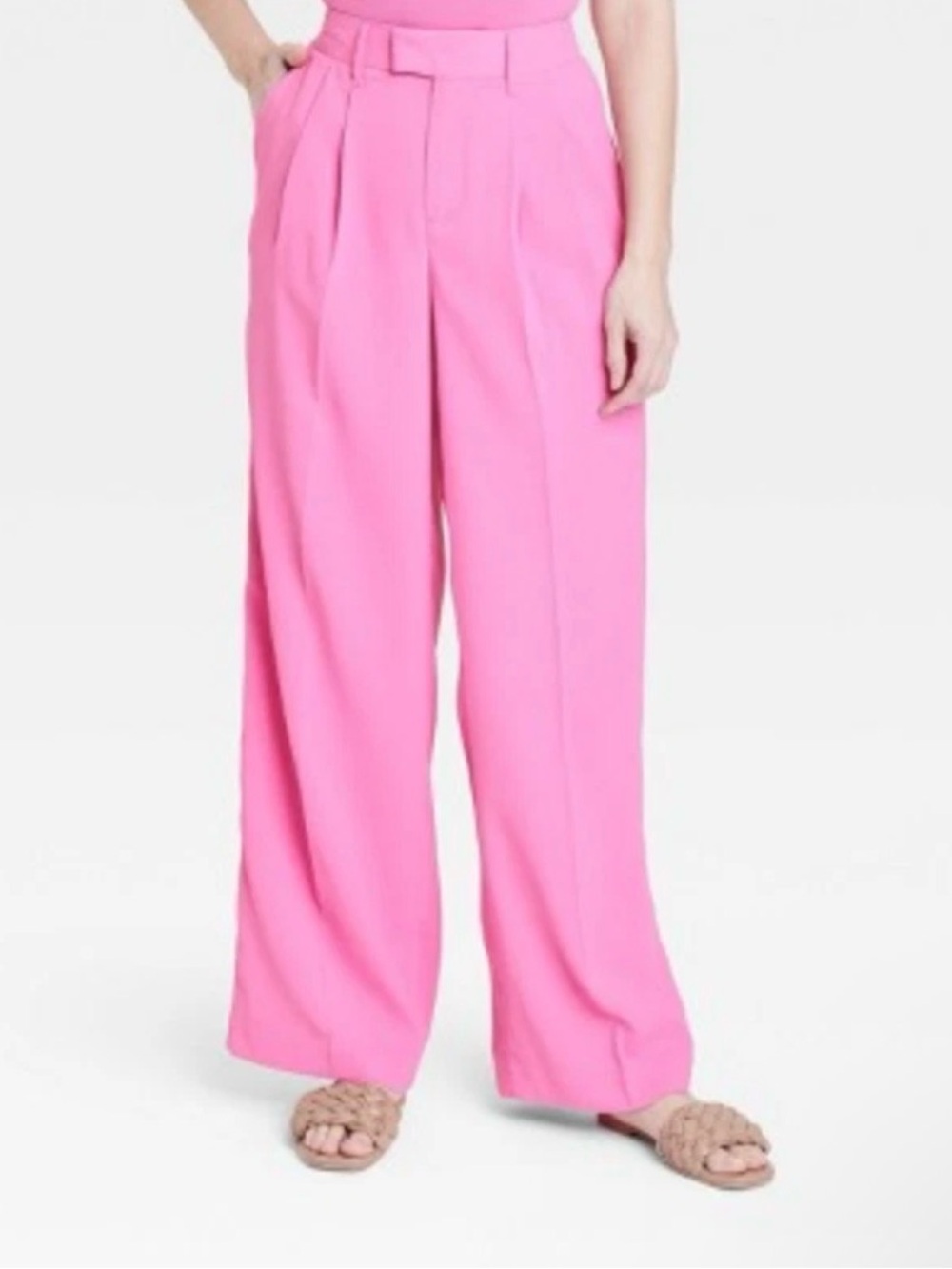 Women's High-Rise Wide Leg Fluid Pants A New Day